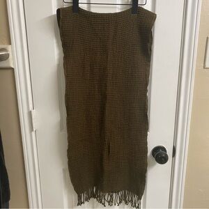 J.Crew Olive Drab Waffle Weave Scarf